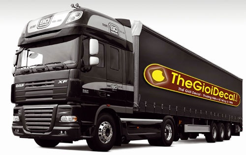 Decal nam châm từ tính xe tải, xe khách, container