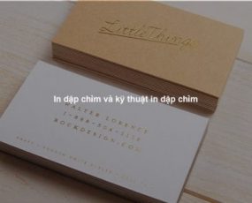 In dập chìm và kỹ thuật in dập chìm