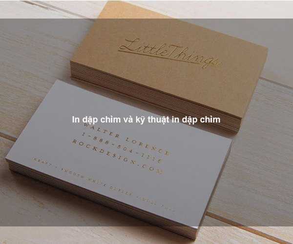 In dập chìm và kỹ thuật in dập chìm