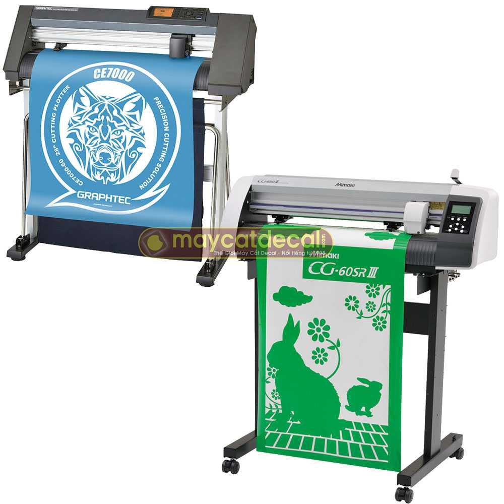 Hai máy cắt decal khổ 60cm (6 tấc) cắt bế decal tem nhãn tốt nhất hiện nay